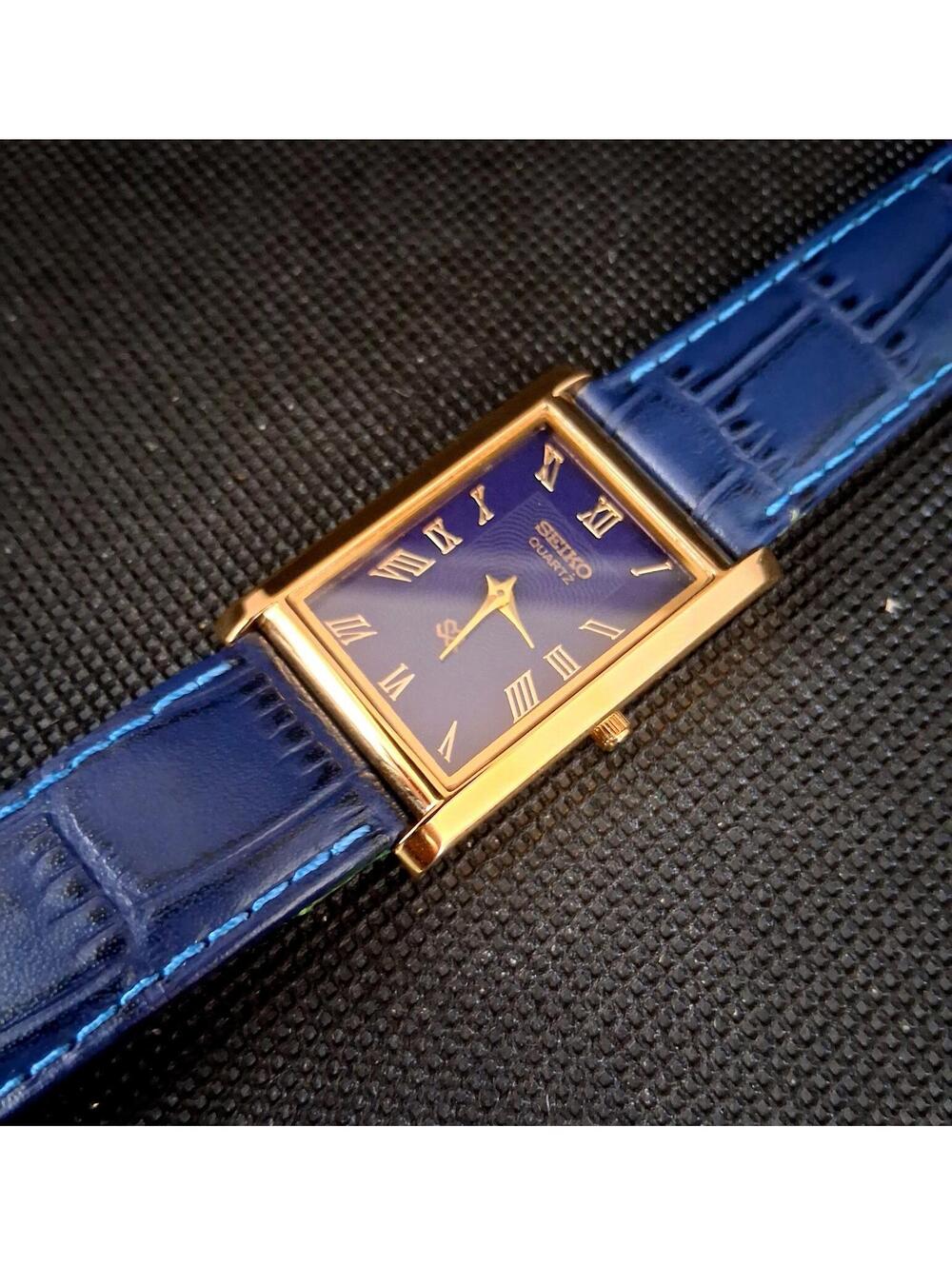 Men's Vintage Seiko Tank Leather Wrist Watch RARE - Picture 5 of 7